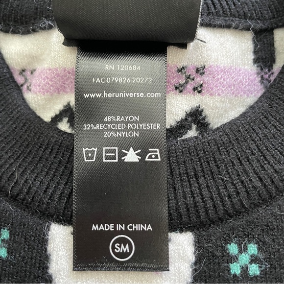 Her Universe Studio Ghibli Spirited Away Haku Fair Isle Sweater - Picture 2 of 4